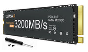 LUFASND PCIe3 x4 NVMe M.2 SSD up to 3200MB/s read speed internal solid‑state drive with screwdriver and screws installation kit.