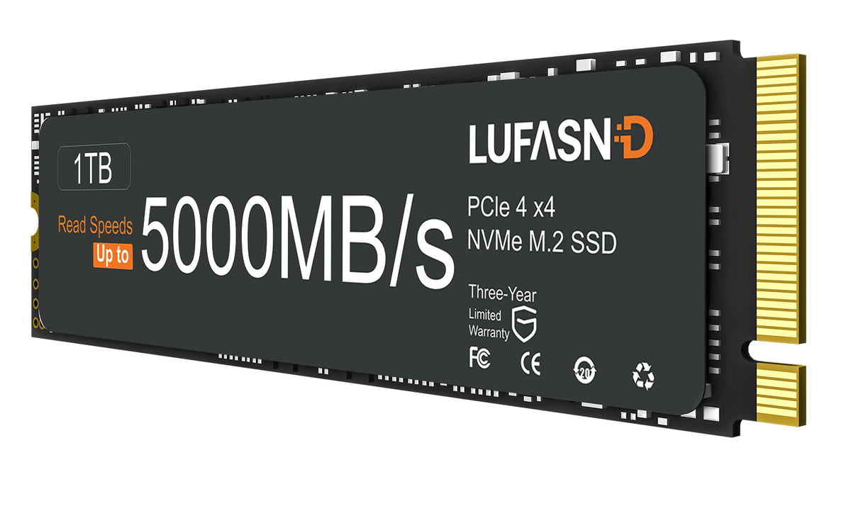 LUFASND 1TB Gen4 NVMe M.2 SSD, up to 5000MB/s read speed PCIe 4.0 x4 internal solid‑state drive.