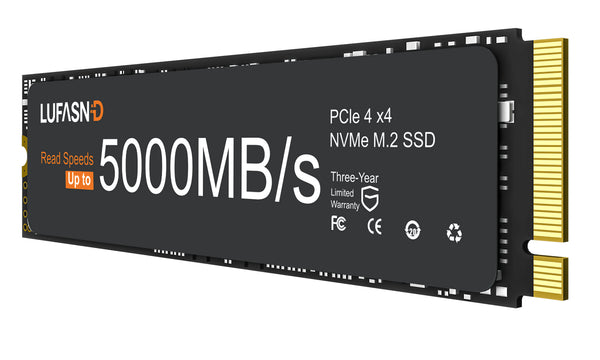 LUFASND Gen4 NVMe M.2 2280 SSD solid‑state drive, 5000MB/s high‑speed internal gaming storage.