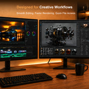 LUFASND Gen4 NVMe SSD for creative workflow, fast file access for video editing and rendering workstations.