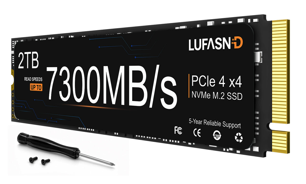 LUFASND Gen 4 NVMe M.2 2280 SSD with up to 7300MB/s read speed